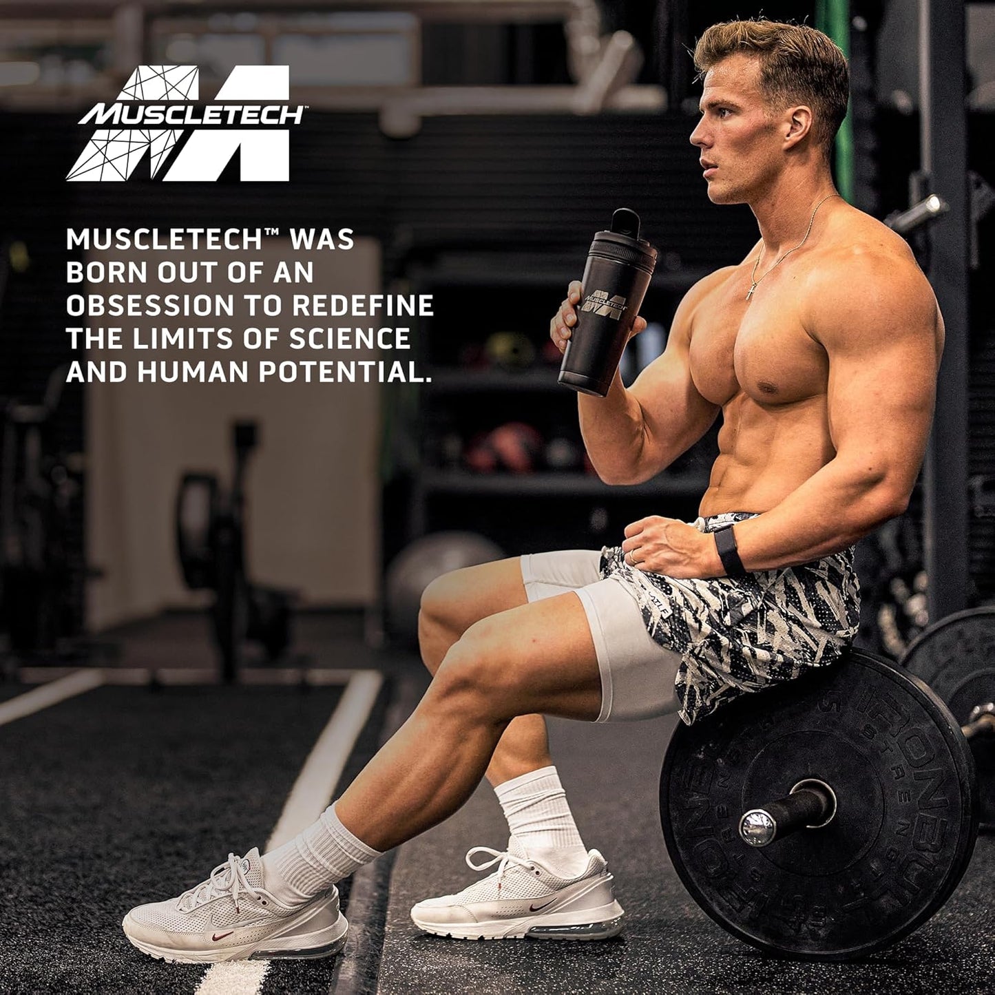 Muscletech 100% L-Glutamine Powder for Enhanced Muscle Recovery - Pure L Glutamine Muscle Growth Builder & Energy Boosting Nutritional Supplement for Men & Women - Unflavored, 60 Servings